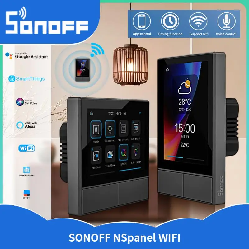 

SONOFF NSPanel Smart Scene Настенный переключатель 86/ЕС Тип/120 Все в одном Управление голосовым управлением через Alexa Google Home Alice Siri