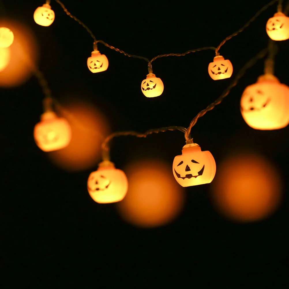 سلسلة ضوء الهالوين بتصميم إبداعي، ملمس متين، سهل الديكور، مثالي لموضوع رعب حفلة الهالوين