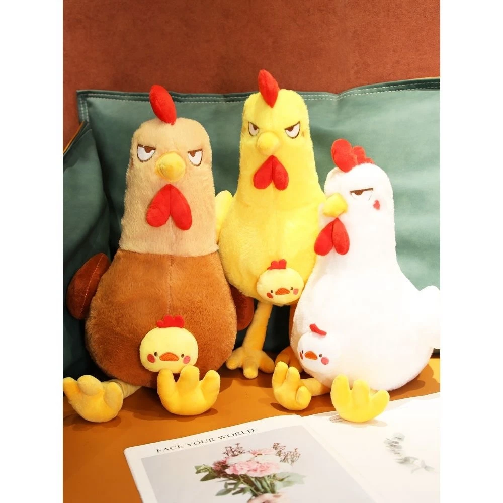 5 Styles Angry Squat Chicken Doll Plush Toy Cute Broody Chicks Sleeping Dolls Funny Child Birthday Gift Soft Filling