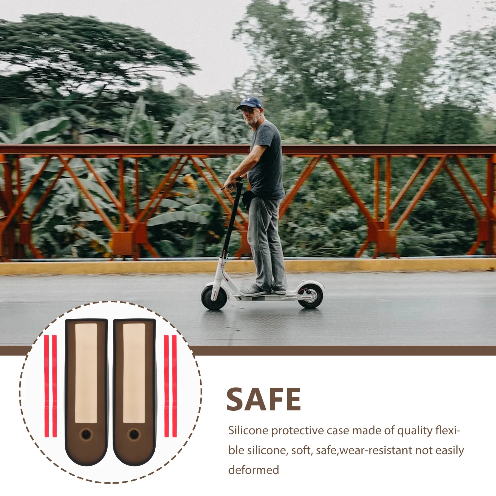 

2Pcs Scooter Waterproof Silicone Protective Cover Heavy Duty Anti Shock Central Control Panel Shell with Dirt Resistant