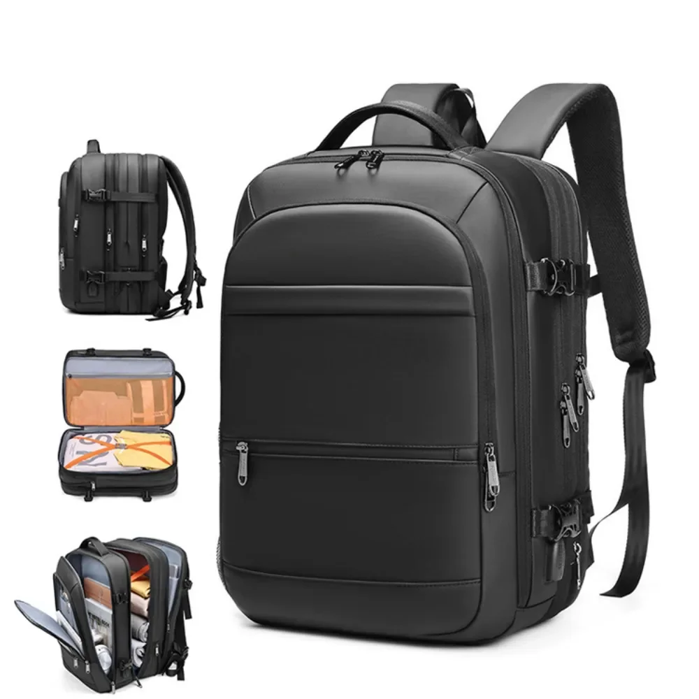 

17.3" Travel Backpack Men Business Bag School Expandable USB Charging Bag Large Capacity Laptop Waterproof Fashion Backpack