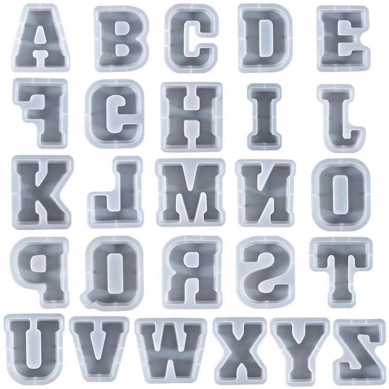 

Extra Big Size 26PCS Alphabet Letter Epoxy Fondant Tool Ice Topper Press DIY Cake Embossed Mold Decorating Pastry Mold M316