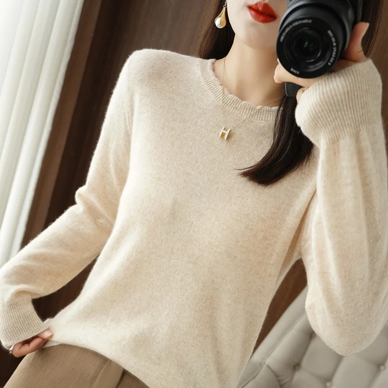 

Women Sweater Fashion Korean Long Sleeve Pullovers Casual Lady Bottoming Shirt Knitwears Tops Autumn Winter Warm O-neck Jumpers