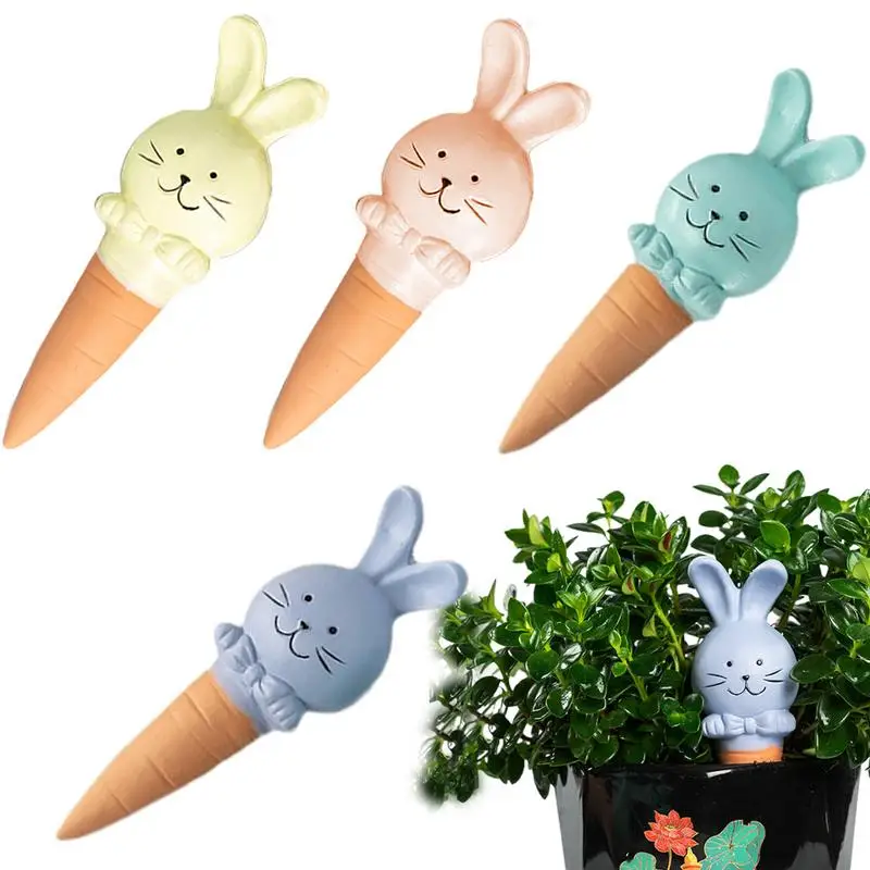 

Шипы для полива терракота, шипы для воды с мультяшным кроликом для растений, колья для полива моркови, инструменты для капельного орошения для выращивания