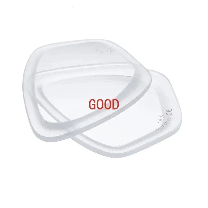 Personaliza la máscara óptica de buceo de tamaño pequeño: gafas de buceo graduadas blancas con juego de tubos de buceo de silicona