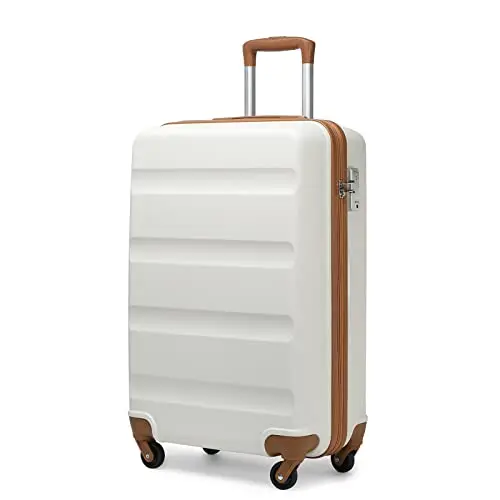 KONO Hartschalenkoffer mit 4 Spinner-Rädern und Zahlenkombinationsschloss, leichter Reisekoffer, Handgepäck, 55/66/75 cm
