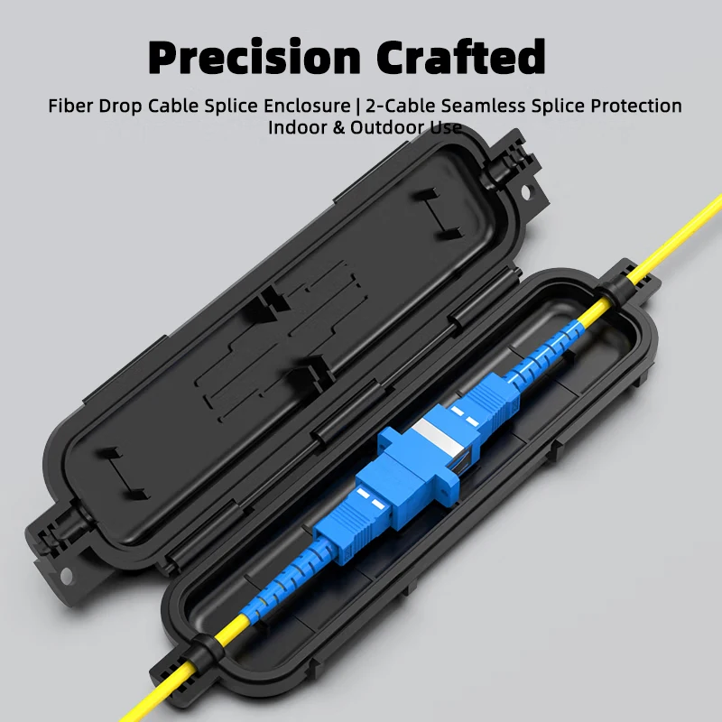 Fiber Optic Drop Cable Splice Protection Box - Waterproof Anti-Aging Durable FTTH Outdoor Use Joint Protection Box Thickened