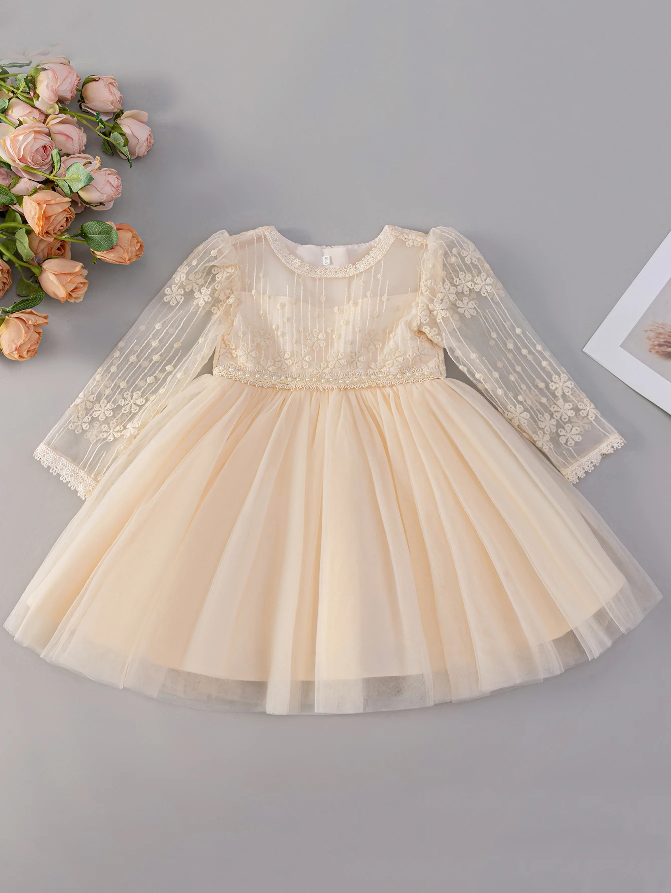 Little Girl Carnival Dress Party Dresses for Girls Special Occasions Baby Girl's Birthday Wedding Princess Champagne Dress