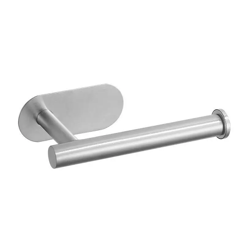 Suporte de Papel Toalha de Aço Inoxidável para Cozinha, Montagem Vertical na Parede, Sem Necessidade de Furos, Rack de Armazenamento para Banheiro