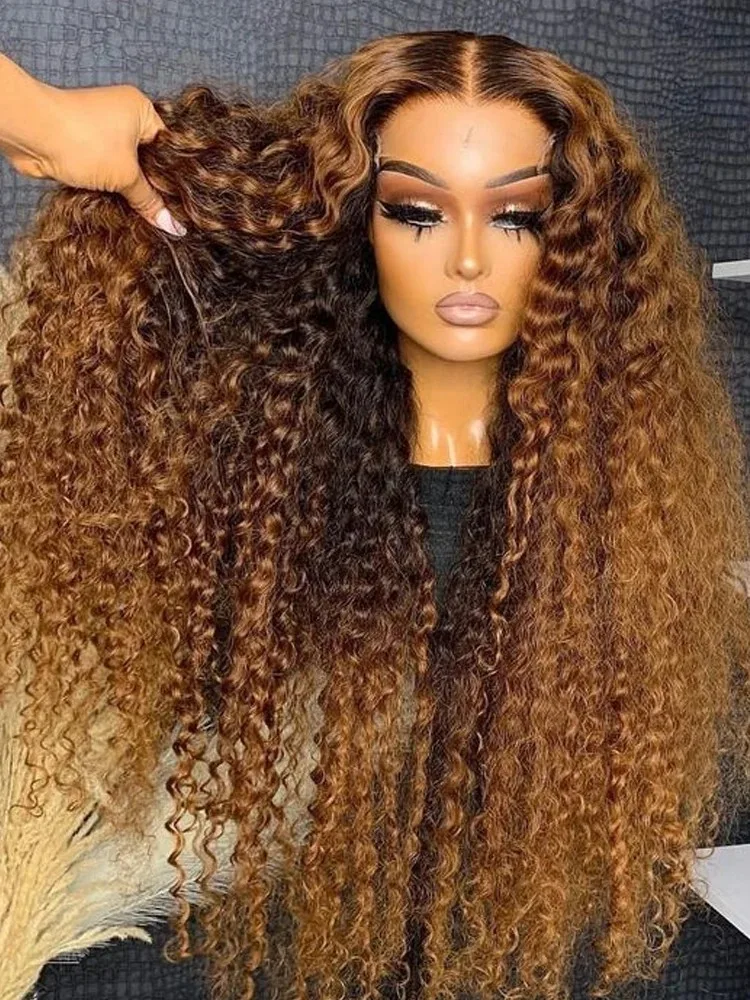 Hd Lace 13x6 Highlight Wig Human Hair Wigs Brazilian Glueless Pre plucked Curly Colored Honey Blonde 13x4 Deep Wave Frontal Wig