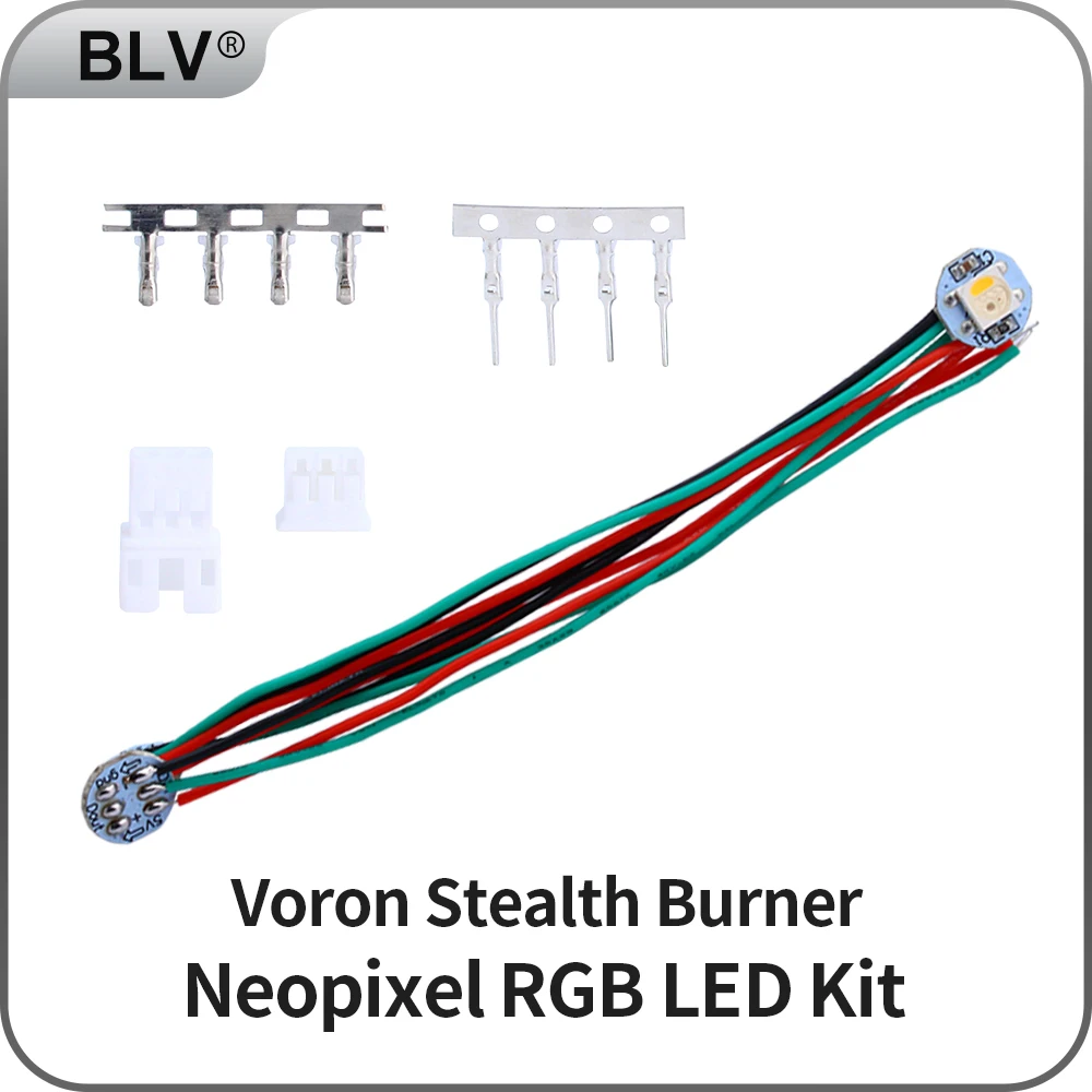 

BLV® RGB Mini Button PCB Voron StealthBurner Neopixel RGB LED Kit Voron2.4 Trident 3D Printer PTFE Wiring Harness