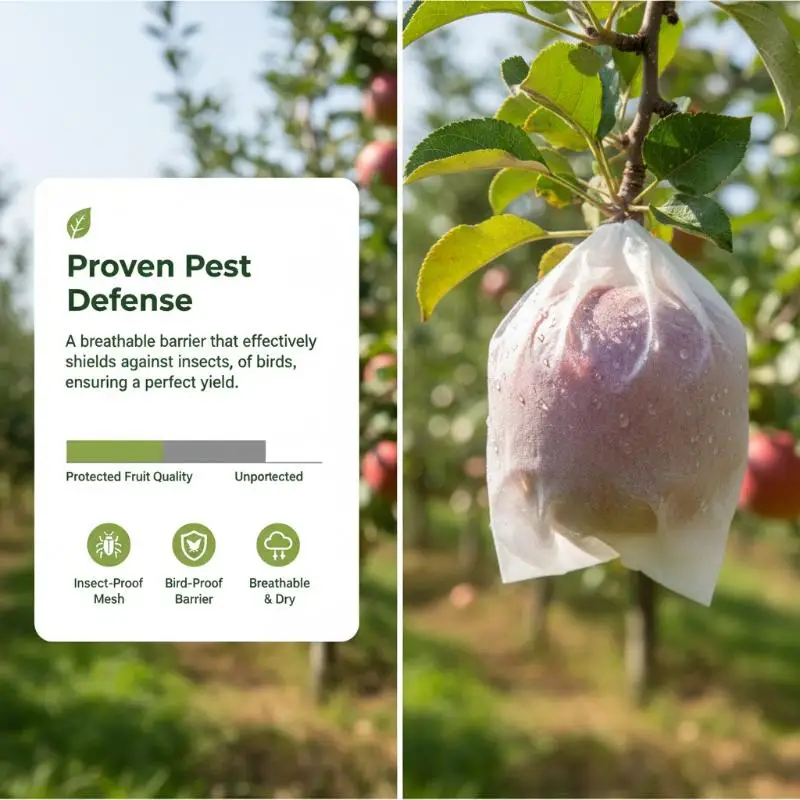 100Pcs Non Woven Grape Protective Bags Waterproof Breathable Prevent Birds Rain Damage For Orchard Home Garden Use