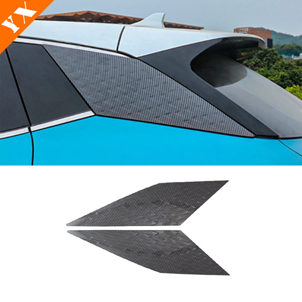 For BYD ATTO 3 Yuan Plus 2022-2023 Rear Spoiler Wing Side Window Triangle Trim Cover Trim ABS Plastic Auto Accessories