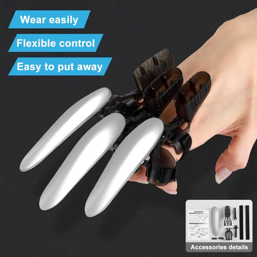 3 قطعة ثلاثية الأبعاد مطبوعة الميكانيكية مخلب لعبة إصبع ولفيرين مخالب قابل للتعديل حجم معدات الهالوين التأثيرية للبالغين والأطفال #1