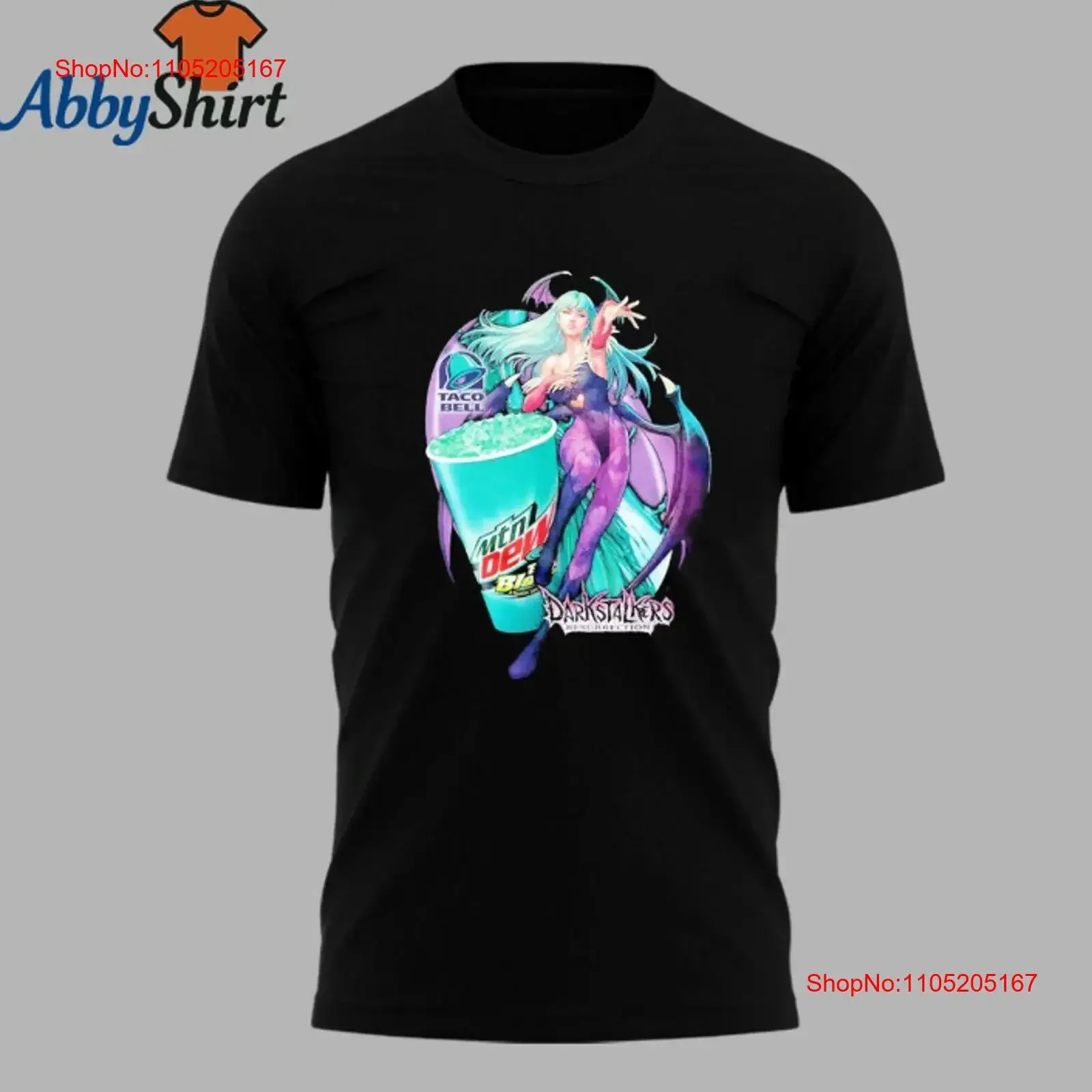 Taco Bell Baja Blast Darkstalkers Resurrection T Shirt NOTE TAILLE DANS LA COMMANDE vintage Vêtements de créateurs lavés Respirant Polyvalent