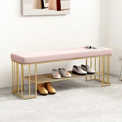 Tabouret à langer nordique élégant, essentiel d'entrée, sièges de salon doux, décor à la maison moderne minimaliste, banc confortable