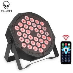 ALIEN 36 LED RGB Full Color Flat Par Light DMX 512 DJ Disco Party Holiday Xmas Wedding Birthday Show Sound Activated Stage Lamp