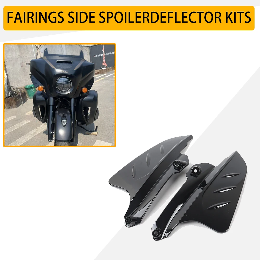 

2019-2024 INDIAN ROADMASTER DARK HORSE LIMITED FAIRING DEFLECTOR SET BLACK SMOKE SIDE SPOILERS MOTORCYCLE ACCESSORIES
