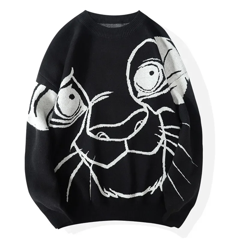 Disney Anime Hoodie Plus-size Sweatshirts Simba cotton Pullovers for Men Coat Male Autumn and Winter Loose Wild Thicken Tops