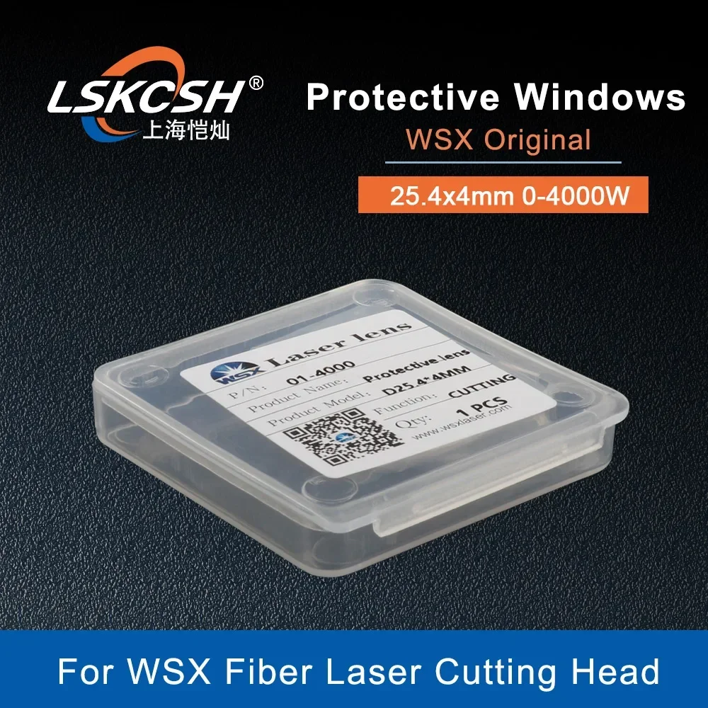   10pcs/Lot  WSX Original Protective Windows Lens  D25.4*4 0-4KW 1064nm For WSX Fiber Laser Cutting Head MN15 SW15 SW20