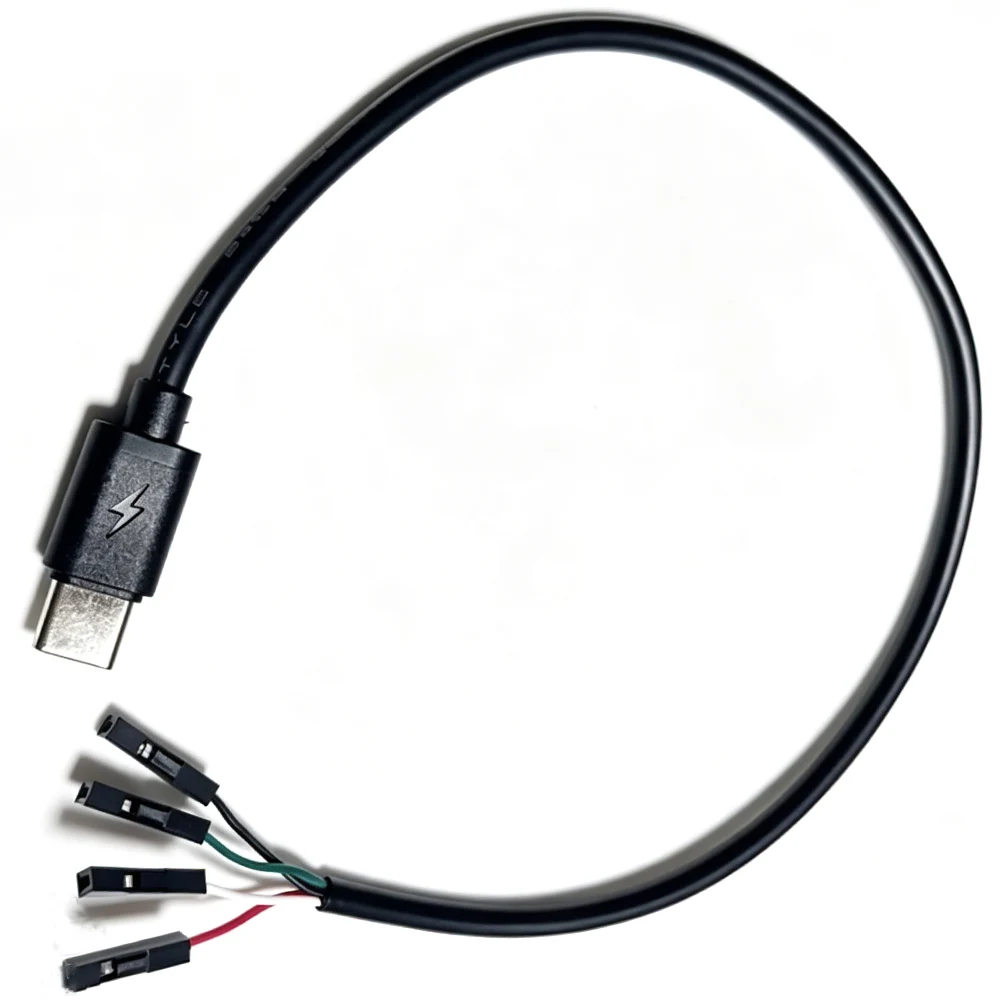 1pc TYPEC male to DuPont 2.54 * 1P data cable 4/5 core typec/USB to DuPont 2.54 spacing loose female connector adapter cable30cm