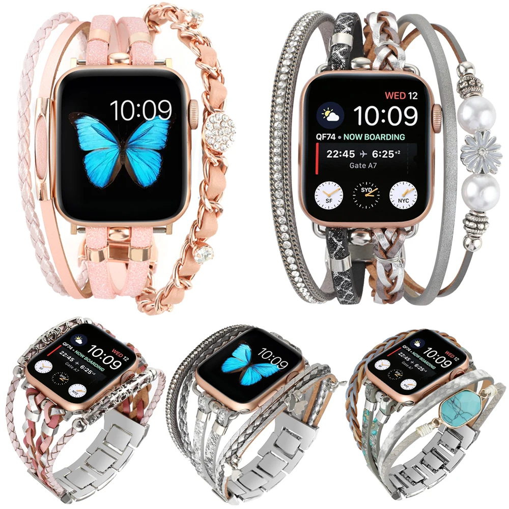 

Браслет Блестящий Женский Для Apple Watch Ultra Band 8 49 мм 44 мм 40 мм 41 мм 45 мм