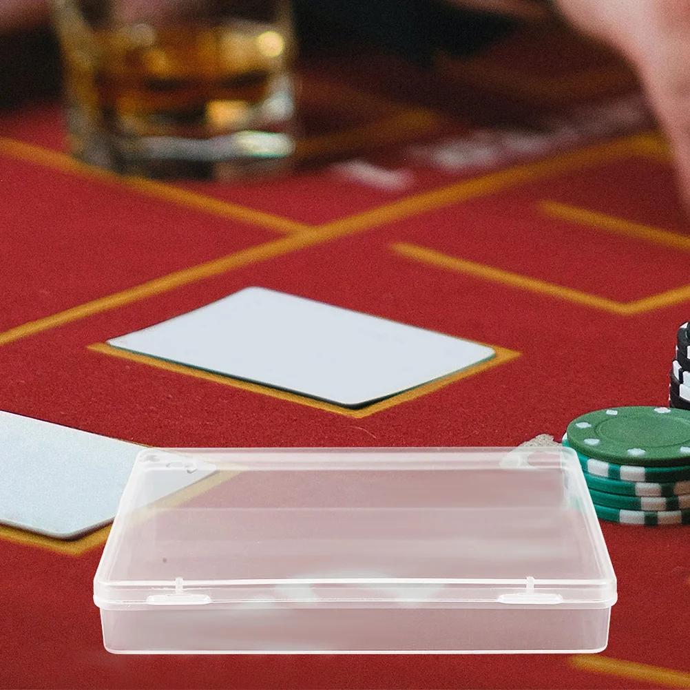 

10Pcs Playing Card Storage Box Transparent Lid Durable PP Plastic Organizer Multi-Deck Holder Small Item Container