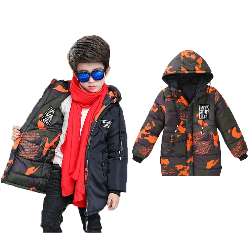 

Two-sided Children Outwear Boy Waterproof Windproof Warm Children's Jacket Coat for Girls Winter Snowsuit Boy Jacket Boy Clothes