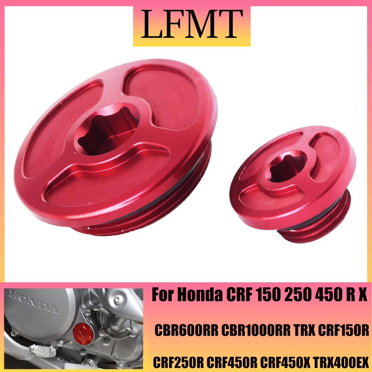 

Engine Timing Plug Cover For Honda 230F 250L 250M 250 CRF 250R 450R 450X Rally 1000L XR 250 400 Motard Baja TRX 400EX 450ER