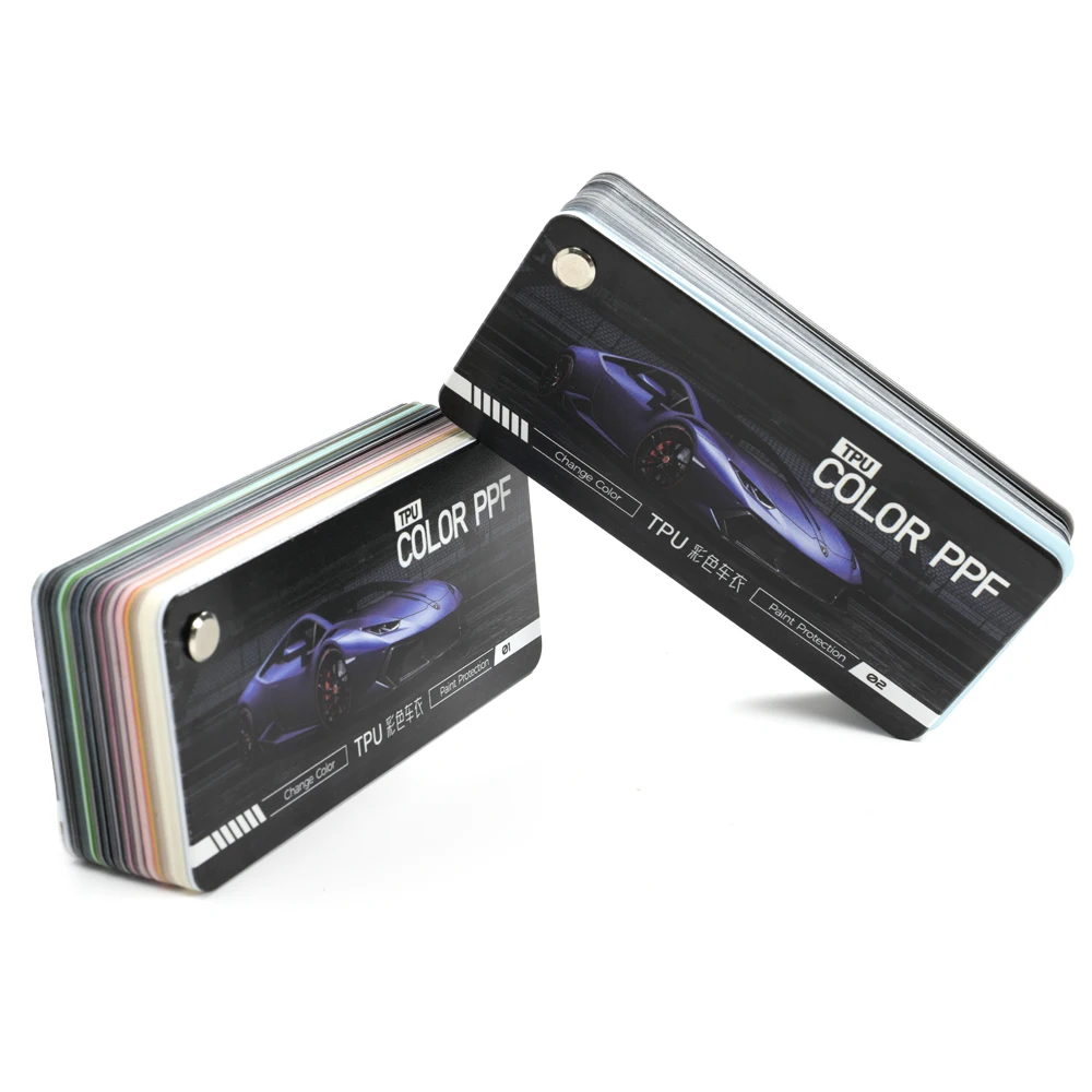 

BeforeAfter FILM Sample Book for Color TPU PPF Paint Protection Film PET Liner Car Wrap Vinyls Self Healing TPU PPF Film