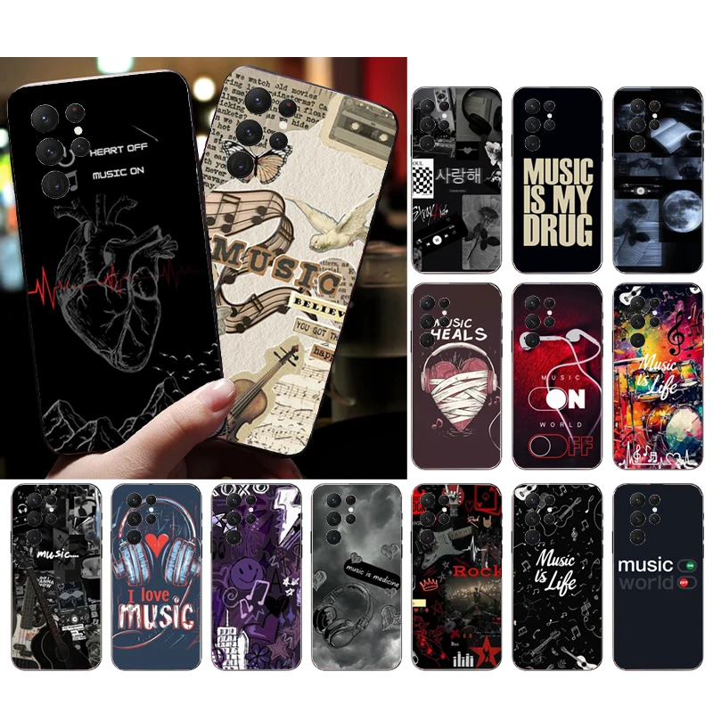

Phone Case For Samsung Galaxy S26 S25 S24 S23 S22 Ultra S23 S22 S25 Plus S24 FE S26Edge Love Music