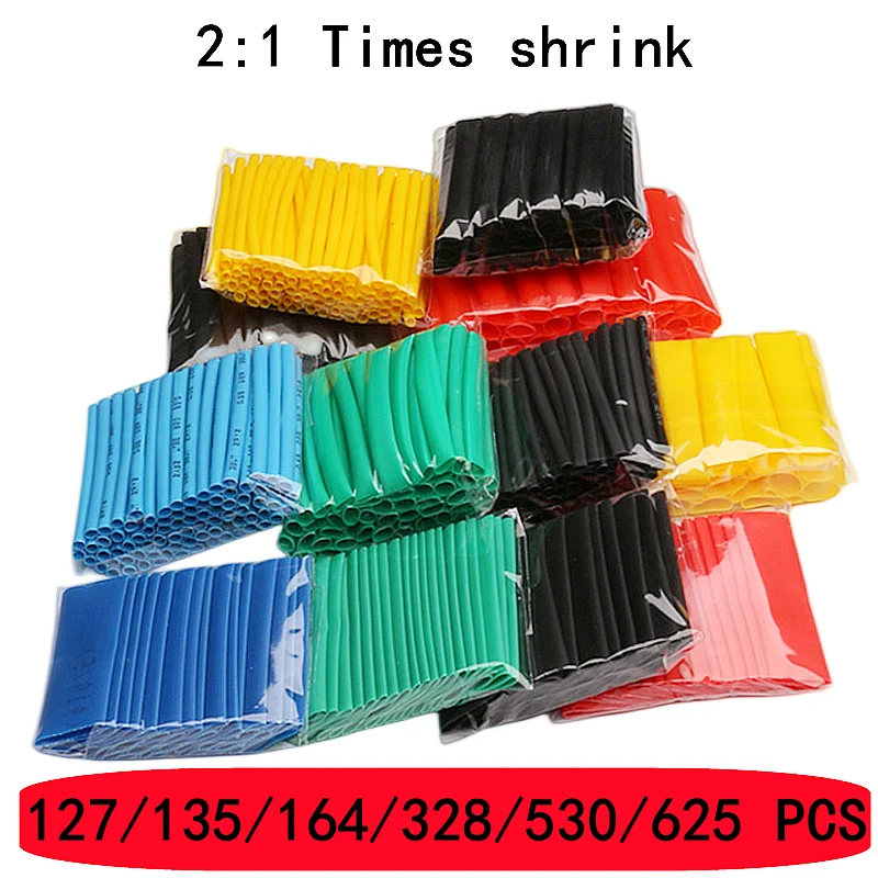 2:1,Heat Shrink Tubing,127-850 PCS,Insulated Polyolefin Sheathed,Electronic DIY Kit,Electrical Connection Tubing,Cable Sleeves