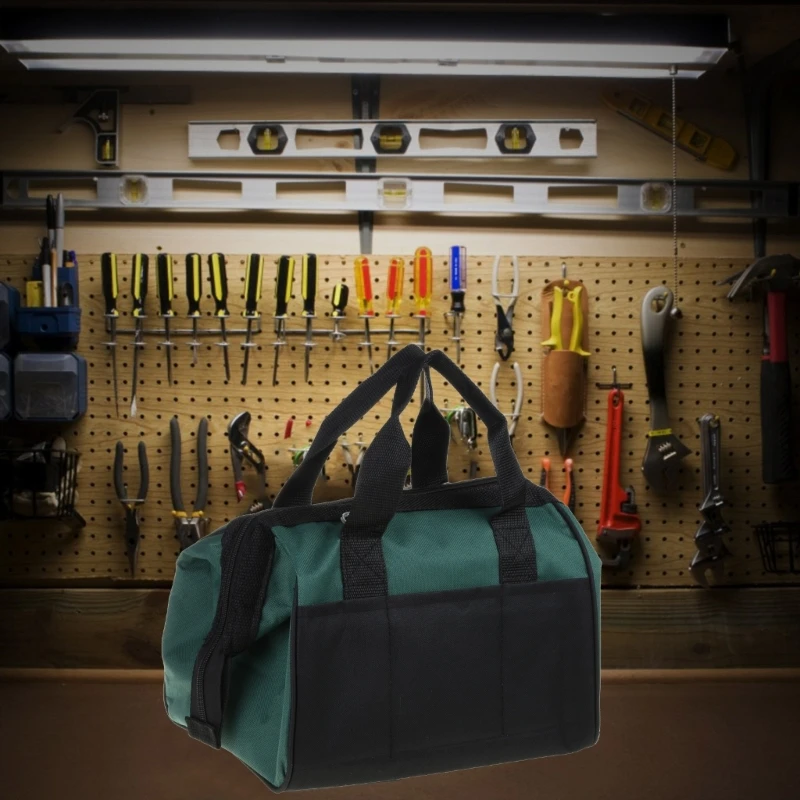 Waterproof Portable Small Tool Bag Durable Oxford Cloth Multiple Compartments for Electricians and Home Repairment