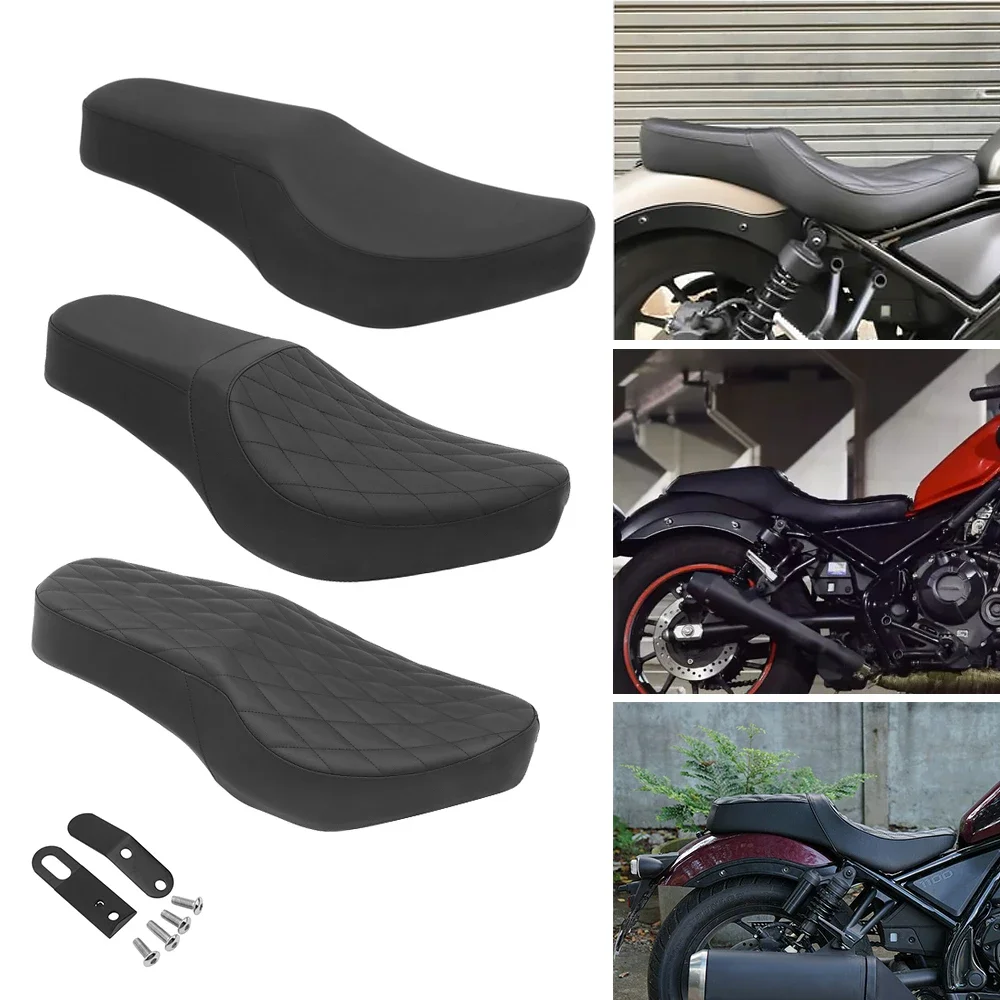 

Two-Up Seats Motorcycle Front Rear Driver Passenger Connection Seat Covers Cushion Pad For Honda Rebel CMX 500 300 2017-2023