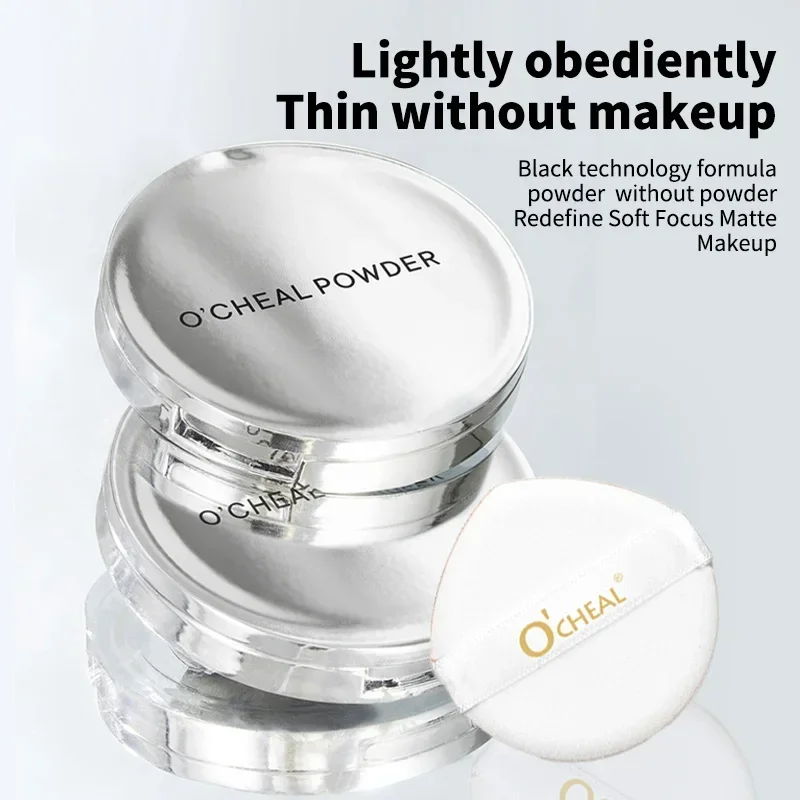 Poudre pour le visage mate, contrôle de l'huile, longue durée, imperméable, maquillage pour le visage, réglage cosmétique, poudre compacte avec miroir, 24 heures