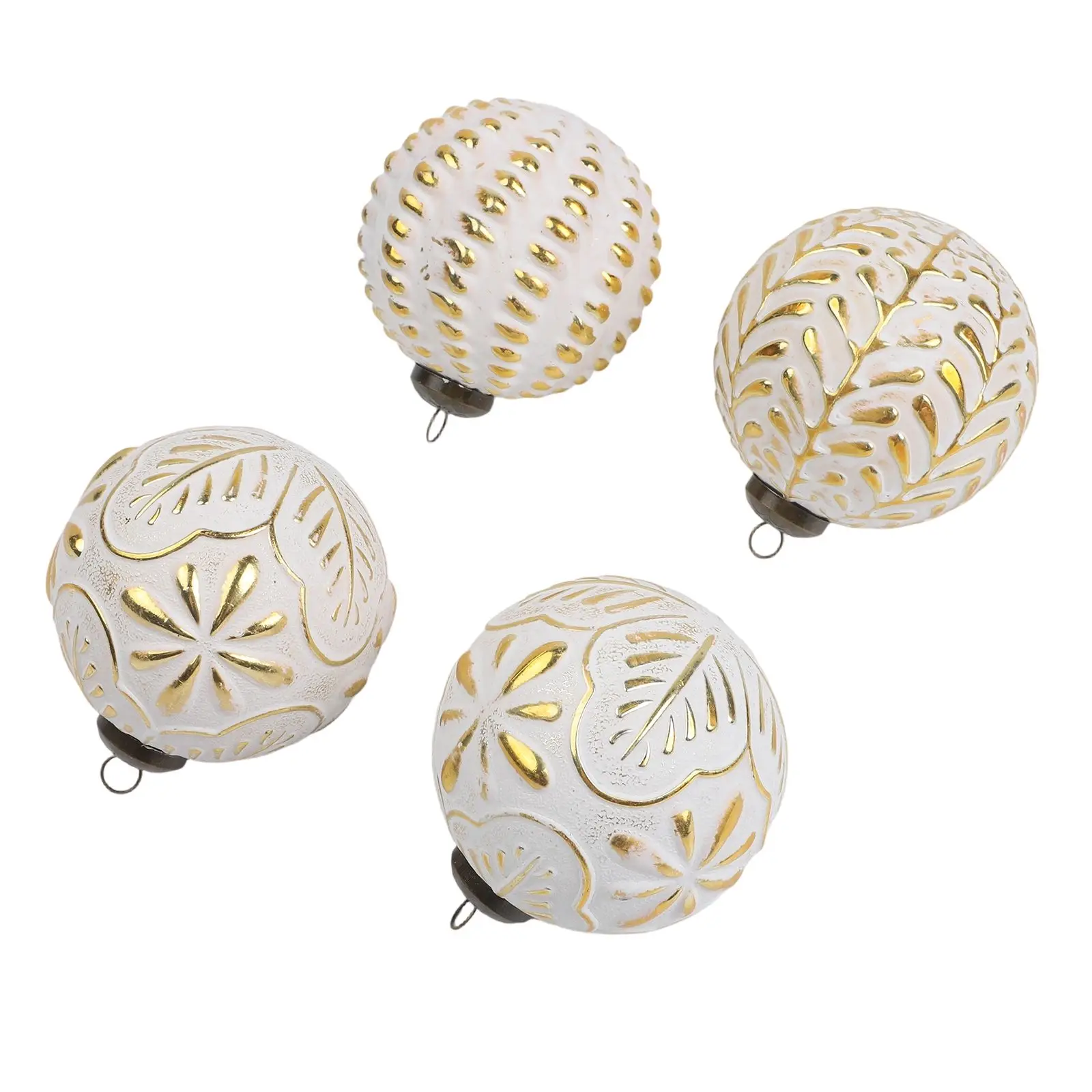 

Набор из 12 деревенских рождественских украшений, 8 см, в винтажном стиле, для елки, с петлей для подвешивания, из полипропилена