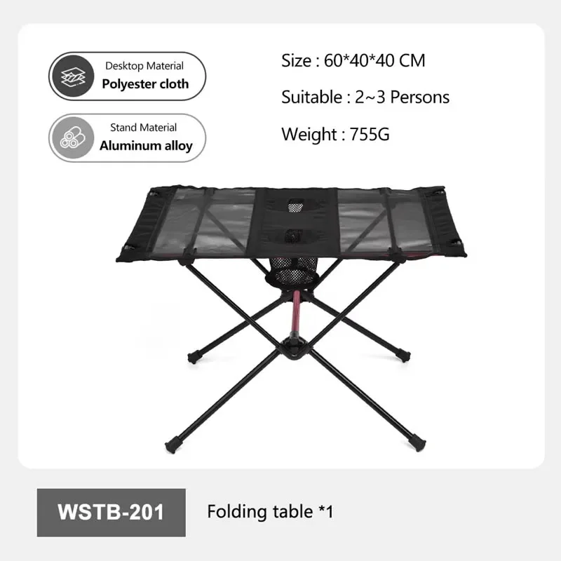 طاولة تخييم محمولة قابلة للطي في الهواء الطلق مع حاملات أكواب وجيب شبكي وطاولة نزهة خفيفة الوزن للتخييم والشواء