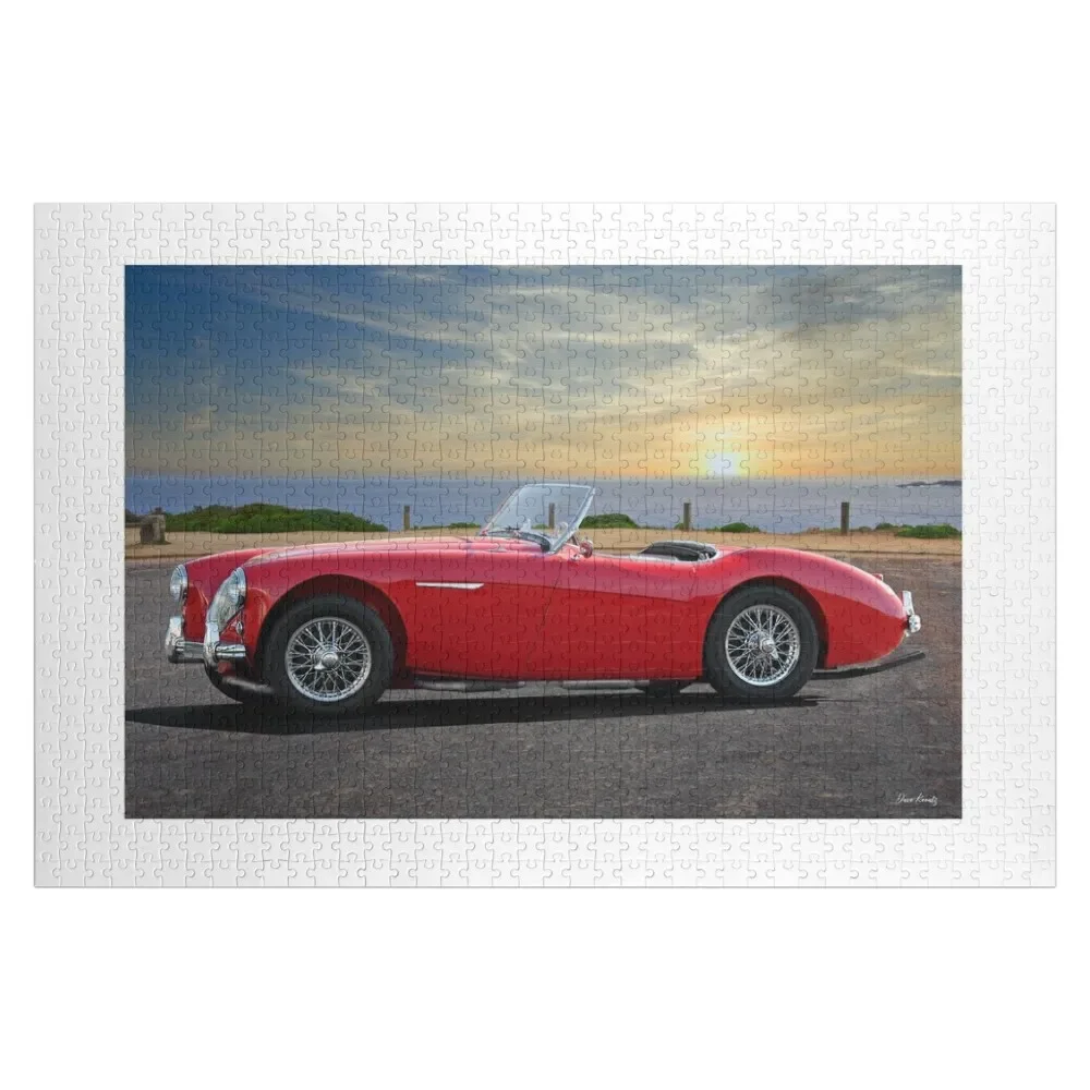 1955 Austin-Healey 100-4 Roadster Puzzle Foto personalisiertes Namenspuzzle