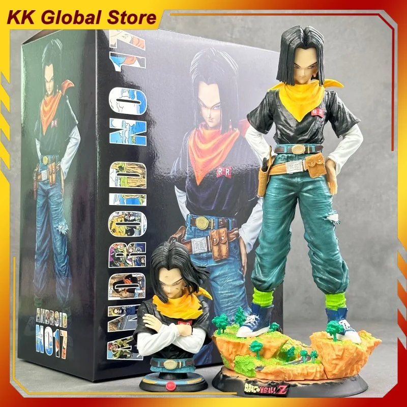 

31 см новый Dragon Ball аниме фигурка Android 17 периферийные устройства ПВХ модель сцена статуя украшения для рабочего стола подарки на день рождения игрушки