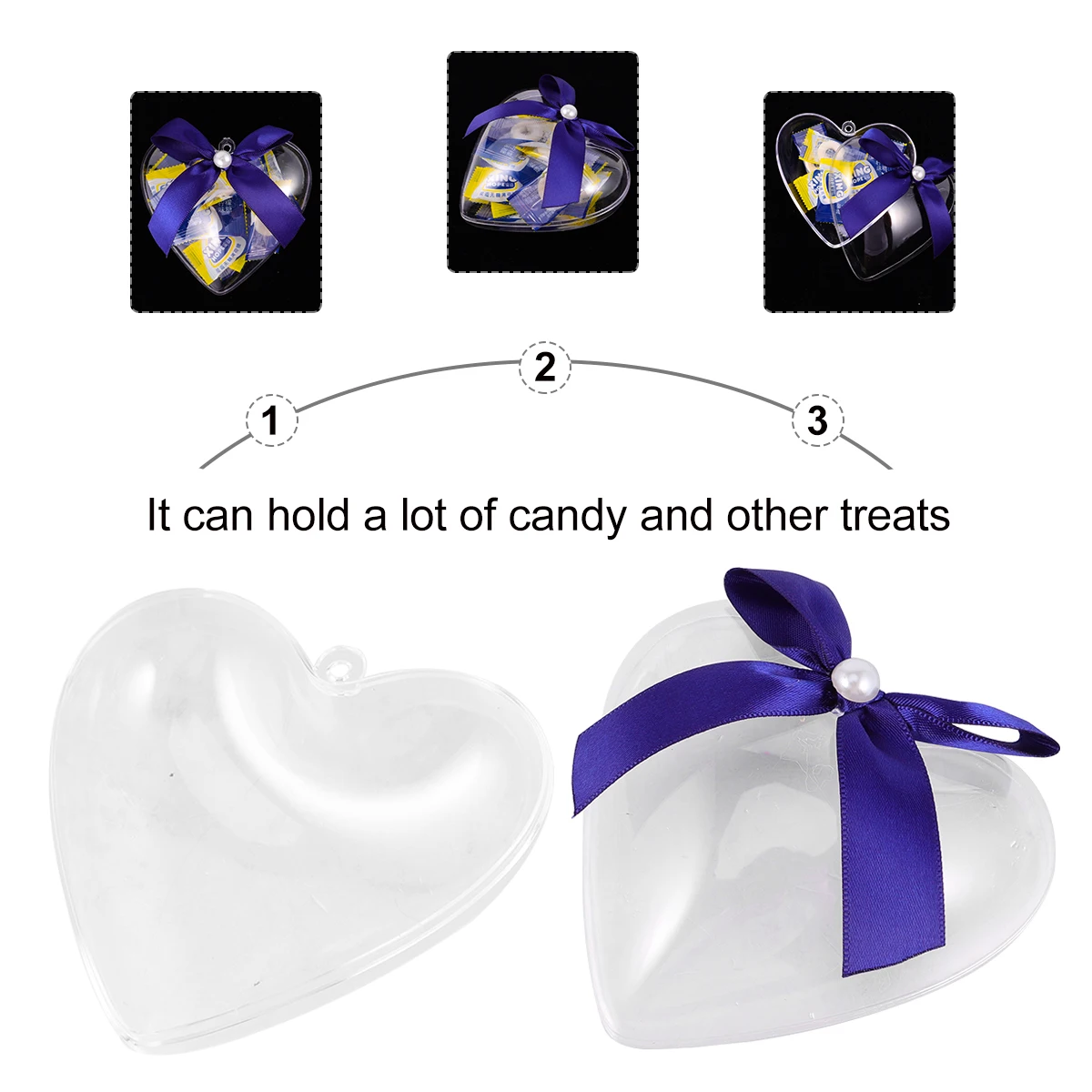 

C y Boxes Heart Shaped Transparent Wedding Party Birthday Gift Friends Plastic Material Stylish Design Simple Elegant