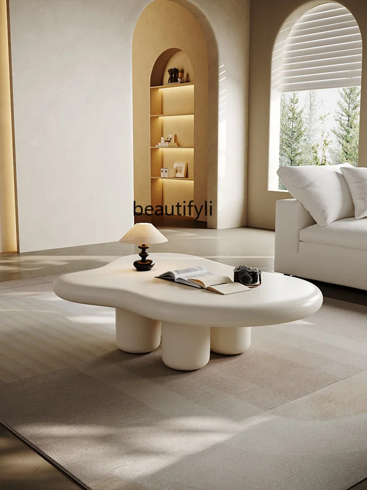 Fiberglass Cloud Coffee Table Nordic Home Living Room Silent Style Cream Style Simple Modern