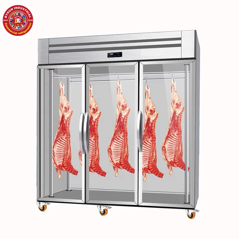 Large-scale Pork Beef Mutton Kitchen Hanging Fresh Meat Refrigeration Freezer Cabinet for Butcher Shop