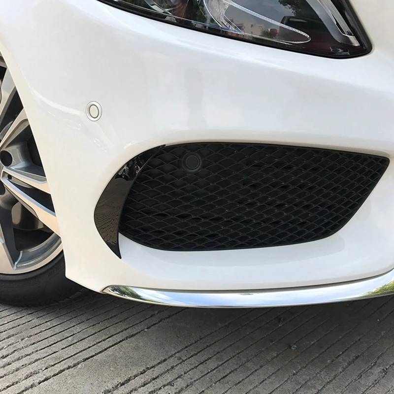 

Front Bumper Wind Blade Vent Spoiler Front Bumper Trim Plate Auto Car Accessories For Mercedes-Benz C-Class W205 2015-2018