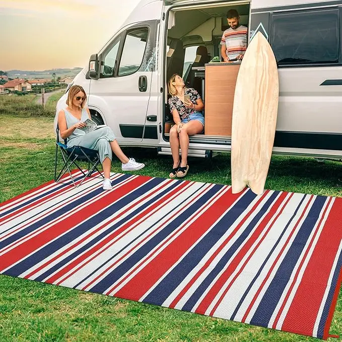 2026 High Quality Reversible Patio Rug Waterproof Large Outdoor Foldable Camping Deck for Home for Picnics and Camperspromote sa