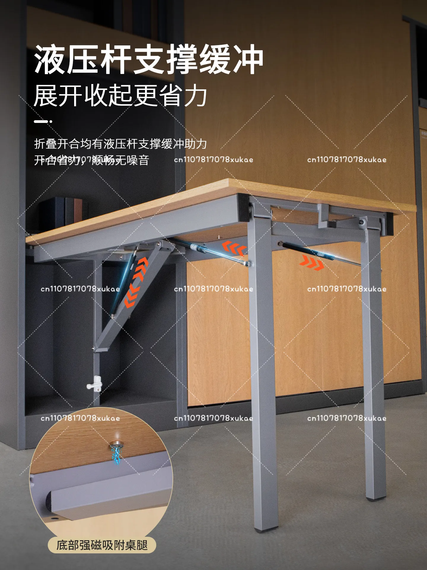 Household Wall Foldable Dining Table Hardware Accessories Multifunctional Invisible Wall Table