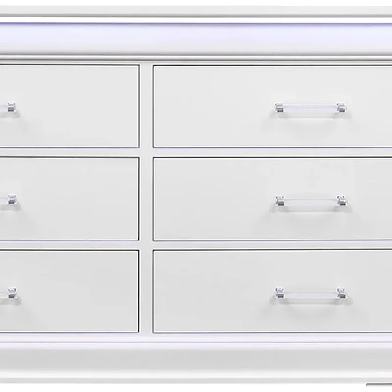 Modern solid wood oak vanity with detachable mirror and storage for bedroom furniture