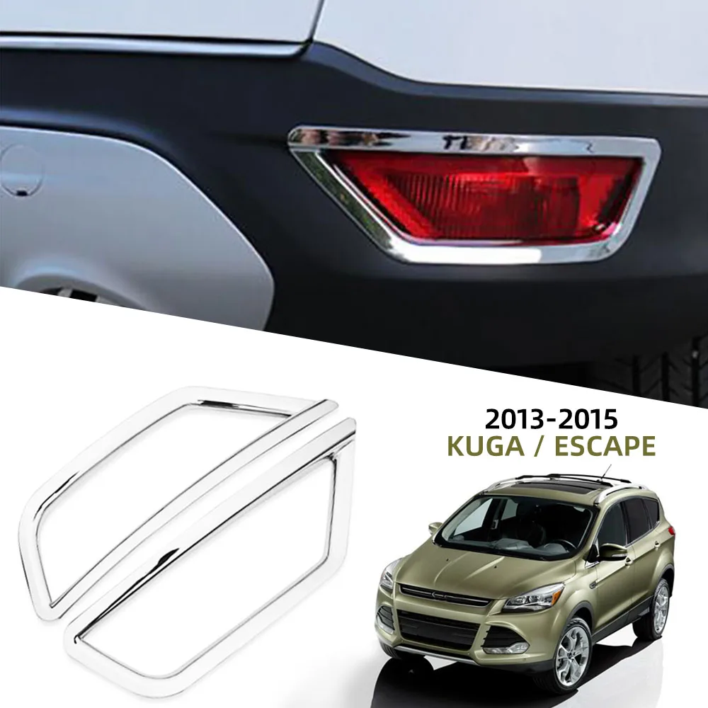 

ABS Chrome Car Rear Fog Lights Cover Trim 1 Pair For Ford Kuga 2013-2015 2016-2019 Car Modification Acc.