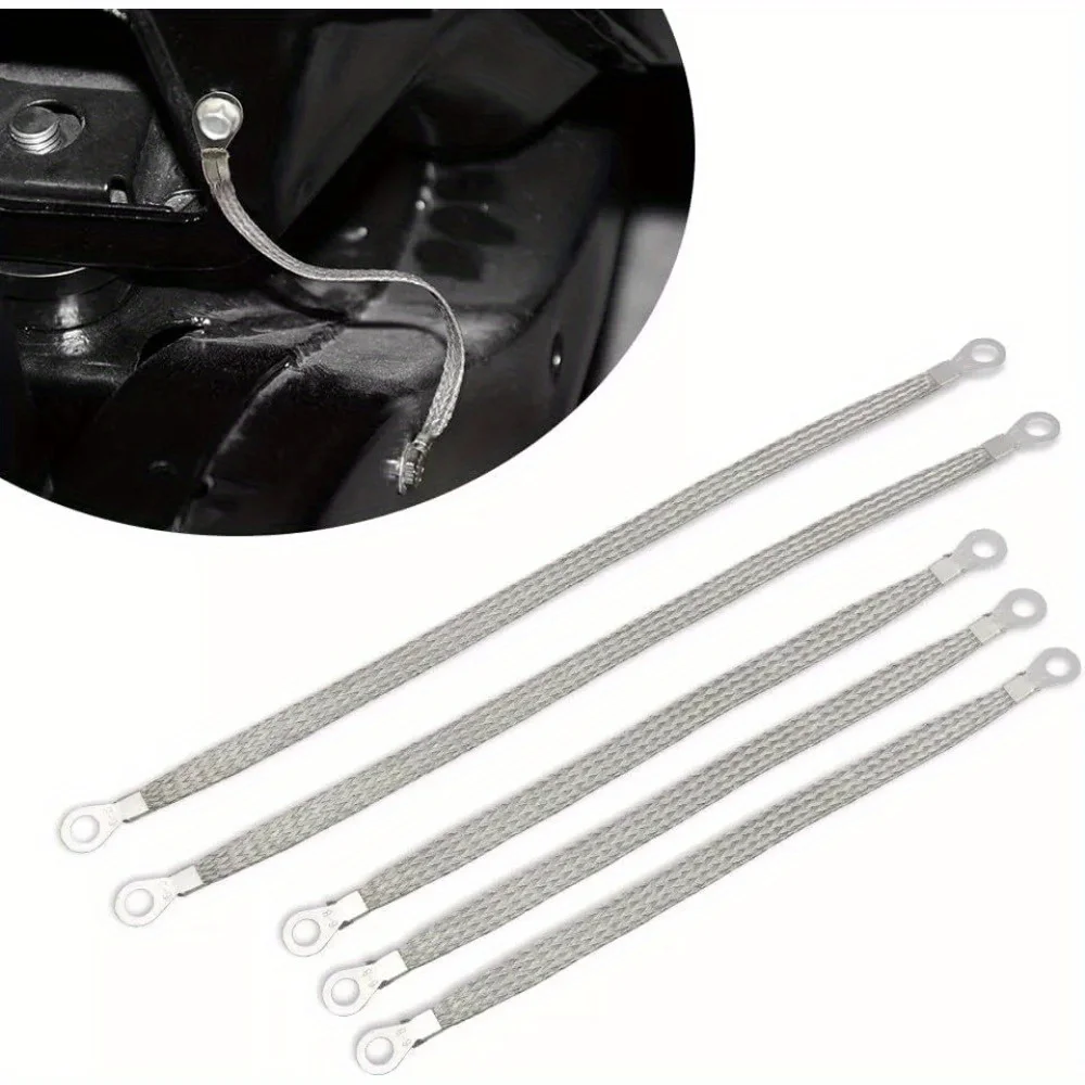 

5x Engine Ground Strap Cable Copper Set For Car Truck Firewall Engine Body Frame
