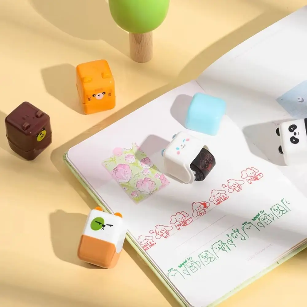 Drawing Doodle Graffiti Animals Rolling Stamp Roller Sealing Handle Brush Cartoon Roller Seal Panda Koala