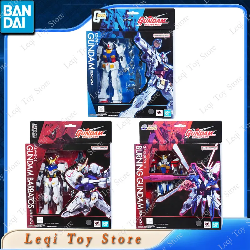 Oryginalne figurki akcji Bandai GUNDAM UNIVERSE RX-78-2 GF13-017NJ II BURNING ASW-G-08 GUNDAM BARBATOS, zabawki, model do kolekcjonowania, prezent